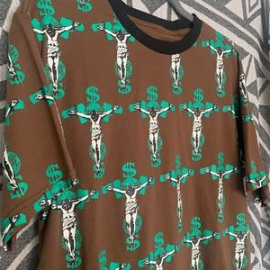 Brand New Brown FTP Crucifix Tee. Size Large.